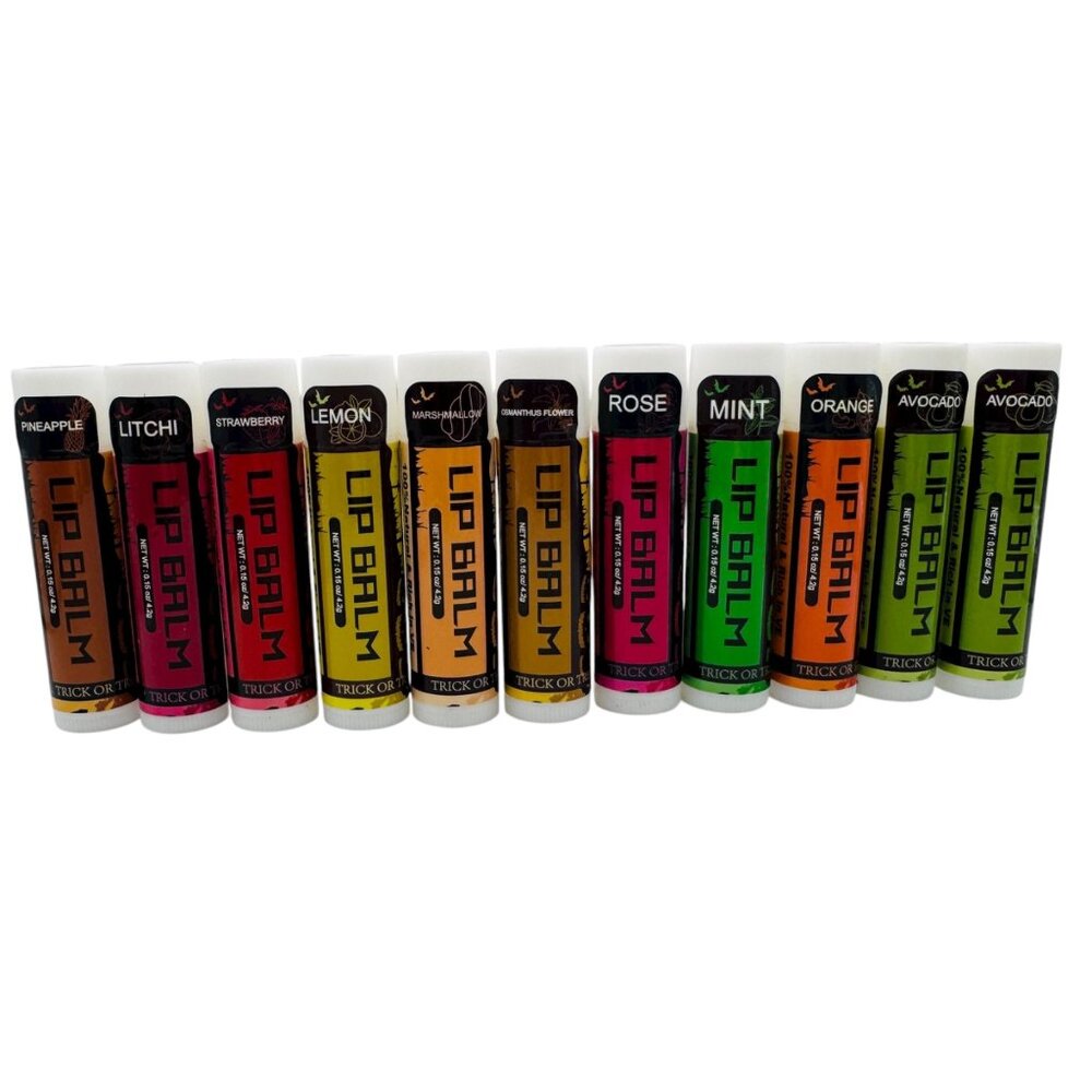 Set Of 10 Trick Or Treat Lip Balms In Assorted Flavors 4.25g
